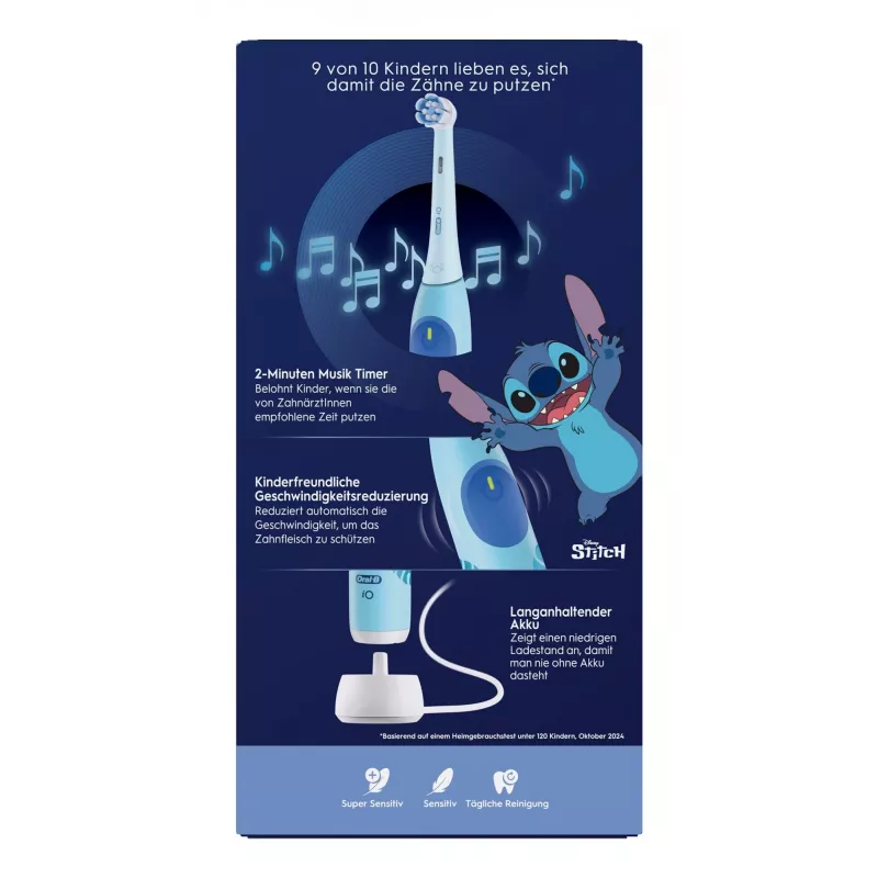 Oral-B iO Kids Stitch rotačná detská zubná kefka modrá