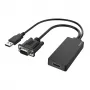 Hama 00200342 video káblový adaptér 0,15 m USB Type-A + VGA (D-Sub) HDMI čierny
