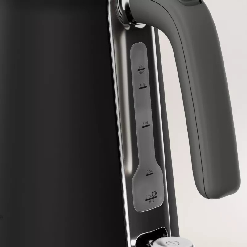 Kanvica Tefal KI6668E0 — 1,7 l, 2400 W, nerezové telo, čierna