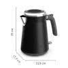 Kanvica Tefal KI6668E0 — 1,7 l, 2400 W, nerezové telo, čierna