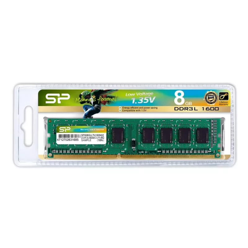 Pamäť RAM Silicon Power DDR3 8GB (1x8GB) 1600MHz CL11 1.35V Low Voltage UDIMM