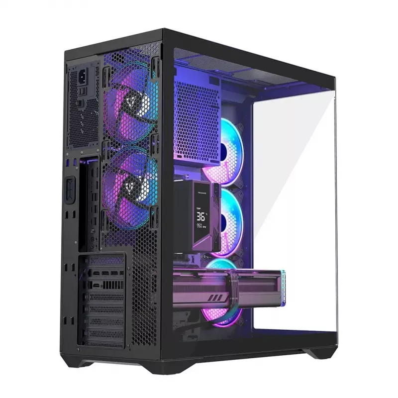 MODECOM Volcano SPACE XL ARGB PC skriňa Full-Tower — Full Tower, podpora E-ATX, tvrdené sklo, ARGB, GPU až do 440 mm