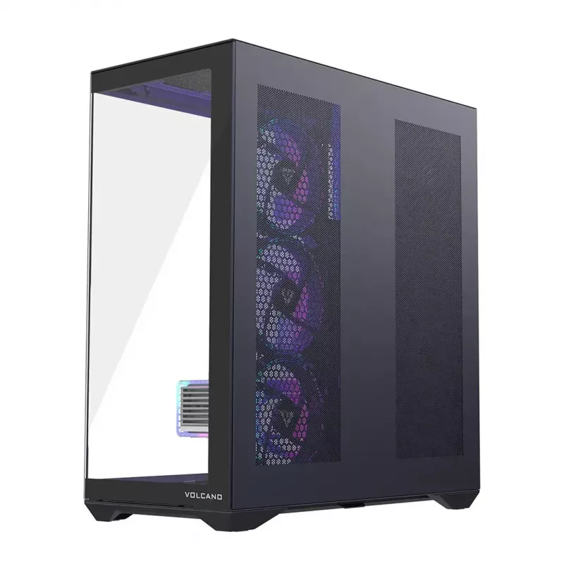 MODECOM Volcano SPACE XL ARGB PC skriňa Full-Tower — Full Tower, podpora E-ATX, tvrdené sklo, ARGB, GPU až do 440 mm