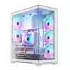 PC skriňa Full-Tower MODECOM Volcano SPACE XL ARGB FULL TOWER 5F biela — ATX, tvrdené sklo, ARGB, USB-C