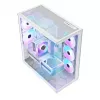 PC skriňa Full-Tower MODECOM Volcano SPACE XL ARGB FULL TOWER 5F biela — ATX, tvrdené sklo, ARGB, USB-C