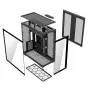 PC skriňa Full-Tower MODECOM Volcano SPACE XL NF — čierna, tvrdené sklo, ARGB, podpora micro-ATX, GPU až do 44 cm, pozície 3×3,5 palca/4×2,5 palca, USB-A 2×, USB-C 1×