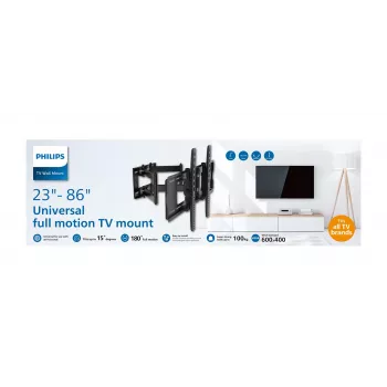 Philips SQM9640/00 univerzálny nástenný držiak na TV, 23-86 palcov, 55 kg, čierny