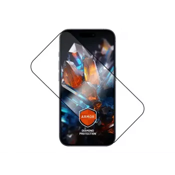 Ochranná fólia displeja FIXED pre Apple iPhone 17 Pro — tvrdené sklo, čierna, Armor s aplikátorom proti prachu a AR vrstvou