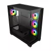 FSP M340-BA skriňa Midi Tower mITX, mATX, ATX čierna ARGB, Midi Tower, PC, čierna, ATX, micro ATX, Mini-ITX, Glass, SPCC, 17 cm