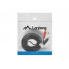 Audio kábel Lanberg CA-MJRC-10CC-0020-BK 3,5 mm RCA 2 m čierny červený biely