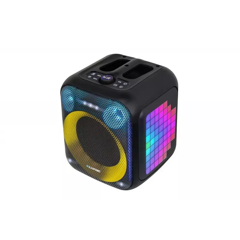 Interiérový/exteriérový reproduktorový systém BLAUPUNKT PB6LED — 40 W RMS, Bluetooth, FM, microSD, LED displej, 4500 mAh batéria