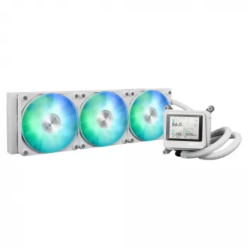 All-in-One kvapalinový chladič ASUS MAX Gaming LC 360 ARGB LCD White Edition, 120 mm ventilátor, podporuje AM4/AM5/LGA1700