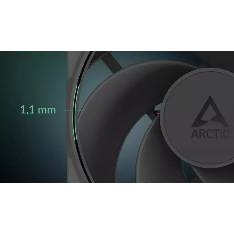120 mm PWM A-RGB ventilátor Arctic Freezer P12 Pro Reverse — 124 m³/h, fluídne dynamické ložisko, čierny