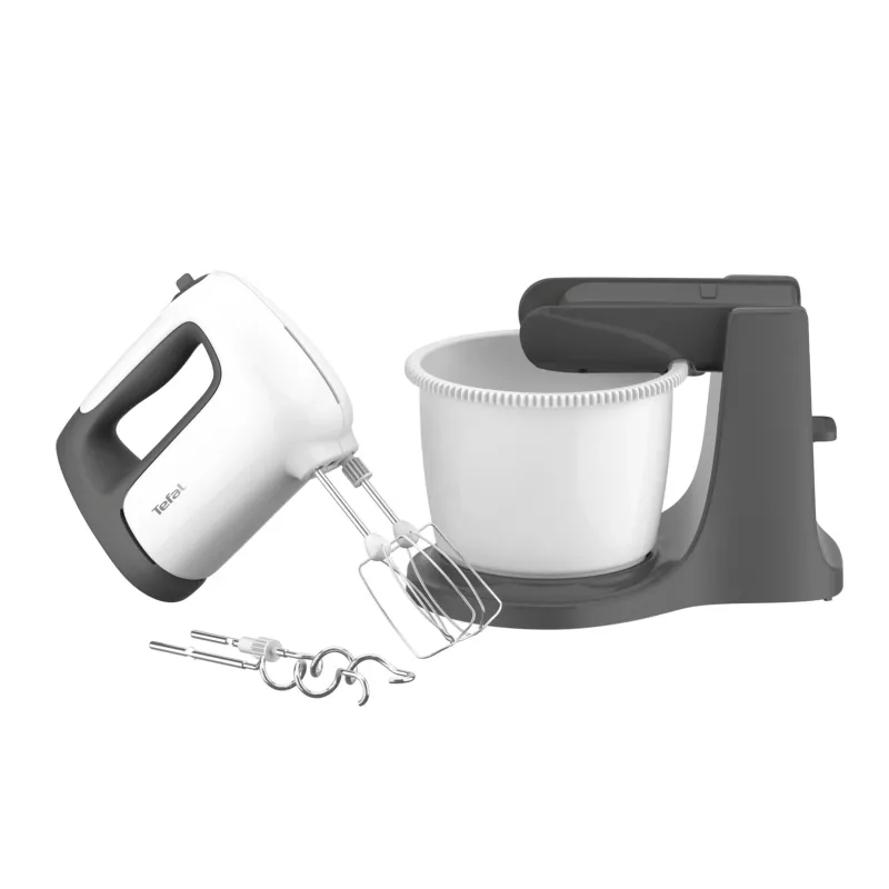 Tefal PrepMix+ HT464138 ručný mixér so stojanovou misou 500 W sivý/biely