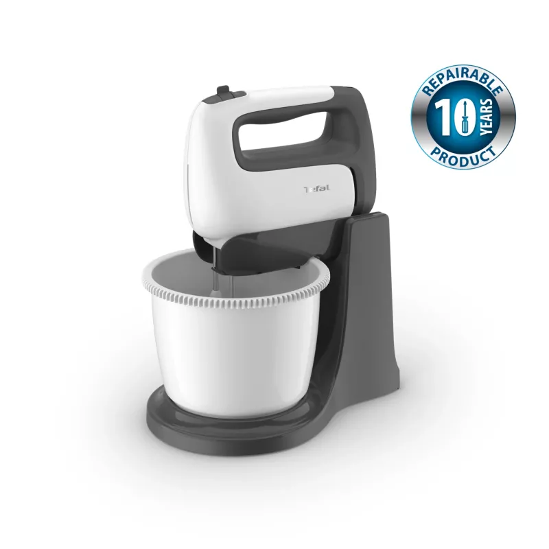 Tefal PrepMix+ HT464138 ručný mixér so stojanovou misou 500 W sivý/biely