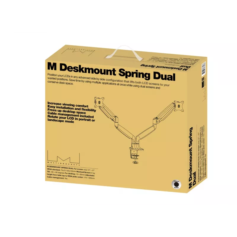 Multibrackets M Deskmount plynová pružina duálny čierny