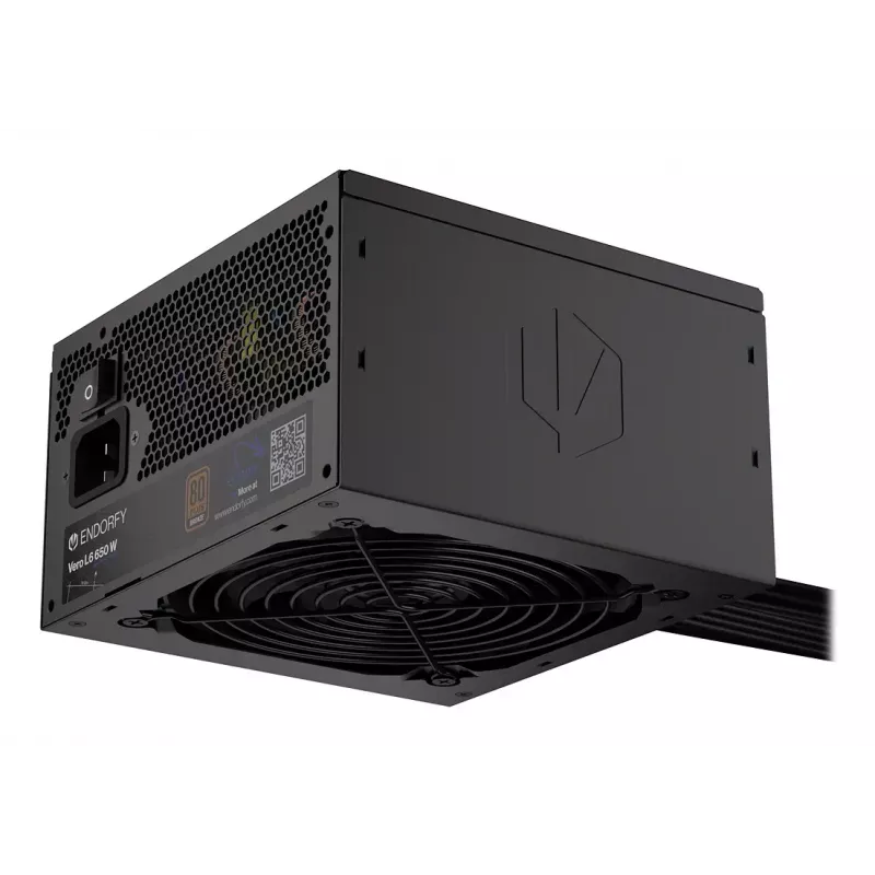Napájací zdroj ENDORFY Vero L6 650 W ATX 24-Pin, 80 PLUS Bronze, 120 mm ventilátor, čierny