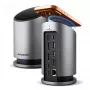 AXAGON HMC-WL9 USB-C 9-in-1 dokovacia stanica s 10 Gbit/s, 100W PD, 8K HDMI, Ethernet, bezdrôtové nabíjanie