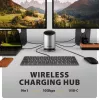 AXAGON HMC-WL9 USB-C 9-in-1 dokovacia stanica s 10 Gbit/s, 100W PD, 8K HDMI, Ethernet, bezdrôtové nabíjanie