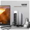 AXAGON HMC-WL9 USB-C 9-in-1 dokovacia stanica s 10 Gbit/s, 100W PD, 8K HDMI, Ethernet, bezdrôtové nabíjanie