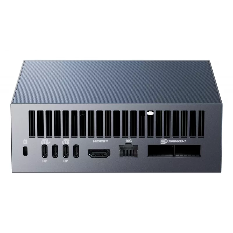 Mini PC ASUS Ascent GX10 GX10-GG0027BN – GB10 CPU, 128 GB LPDDR5x, 4 TB SSD, NVIDIA Blackwell, 240 W, sivá