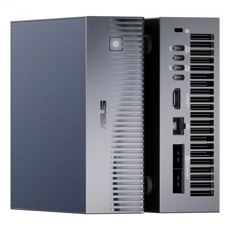 Mini PC ASUS Ascent GX10 GX10-GG0027BN – GB10 CPU, 128 GB LPDDR5x, 4 TB SSD, NVIDIA Blackwell, 240 W, sivá
