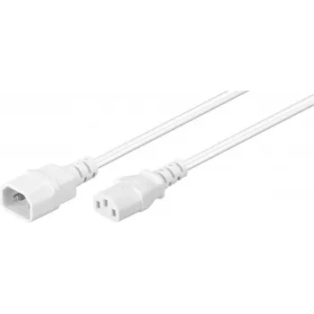 Microconnect PE040630W napájací kábel biely 3 m C14 konektor samica C13 konektor samica