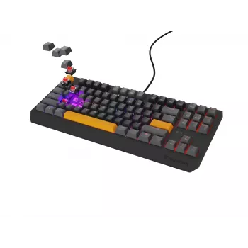GENESIS Thor 230 TKL klávesnica Gaming USB + RF Wireless + Bluetooth QWERTY čierna, sivá, oranžová