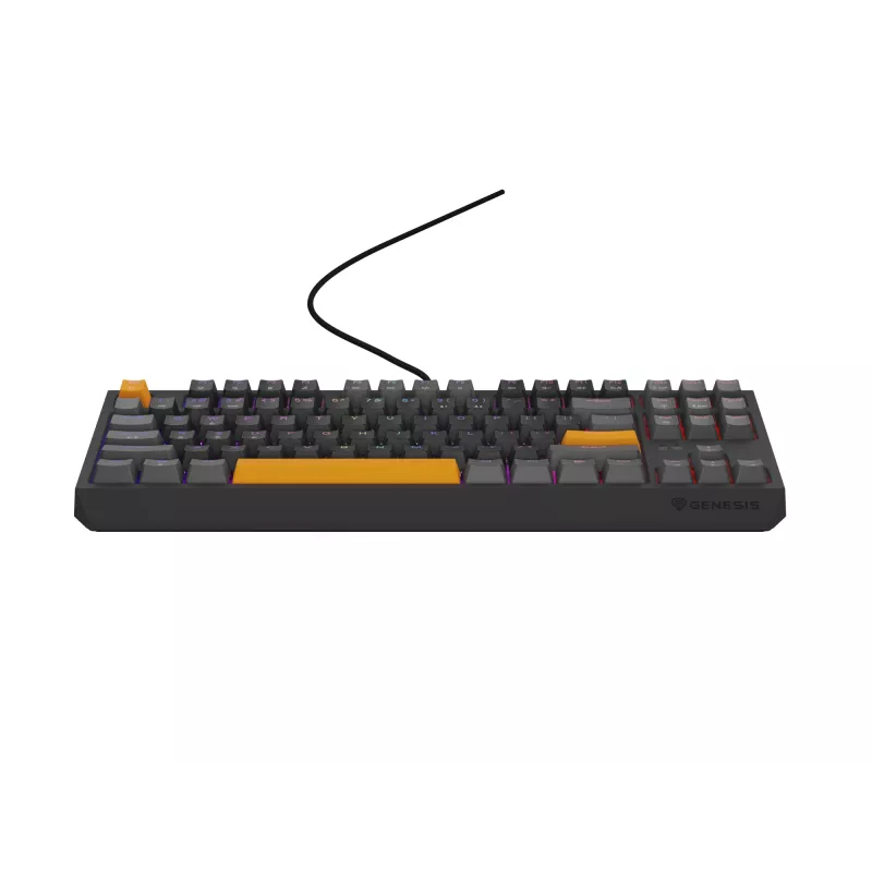 GENESIS Thor 230 TKL klávesnica Gaming USB + RF Wireless + Bluetooth QWERTY čierna, sivá, oranžová