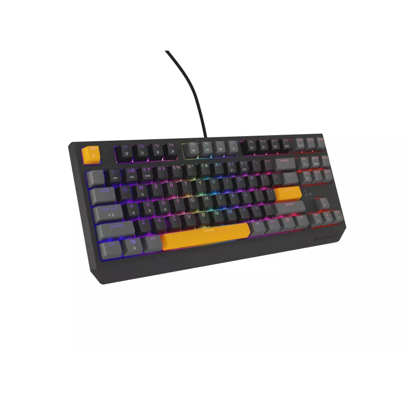 GENESIS Thor 230 TKL klávesnica Gaming USB + RF Wireless + Bluetooth QWERTY čierna, sivá, oranžová