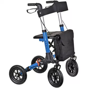 Mobilný rollator ActionMed CH200AM hliníkový rollator, ľahký skladací rám, sedadlo, 4 kolieska, výškovo nastaviteľný