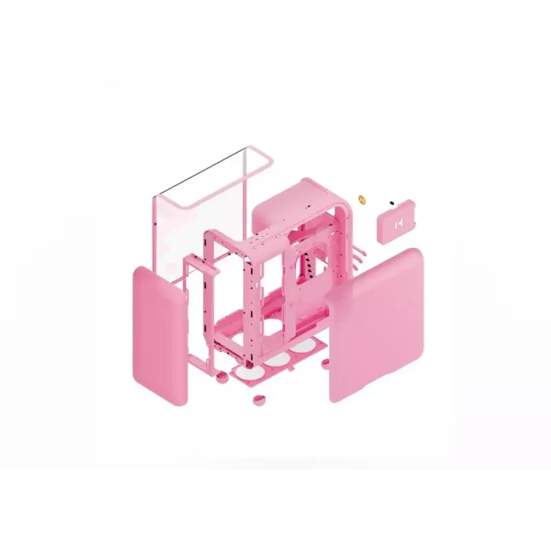 Mid-Tower PC skriňa HYTE X50 Strawberry Milk, model CS-HYTE-X50G-SM