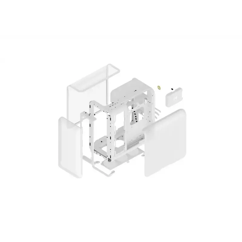 Mid-Tower PC skriňa HYTE X50 AIR Snow White – kompaktné Airflow puzdro