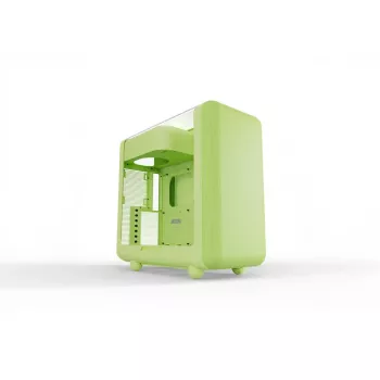 Mid-Tower skriňa HYTE X50 Matcha Milk – podpora ATX/mATX/Mini-ITX, tvrdené sklo, predné I/O