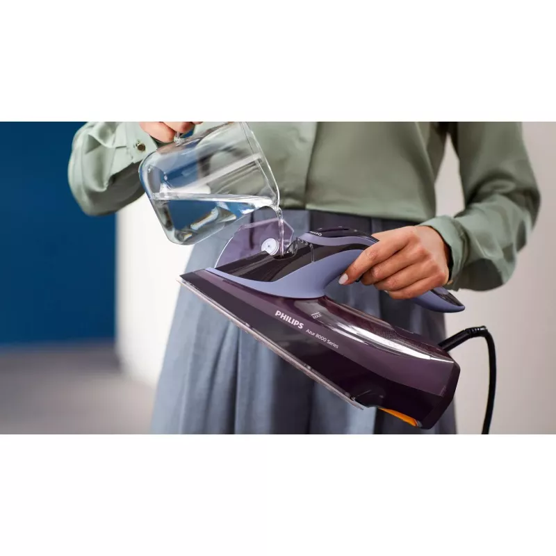 Philips 8000 Series DST8021/30 parná žehlička SteamGlide Elite žehliaca plocha 3000 W fialová