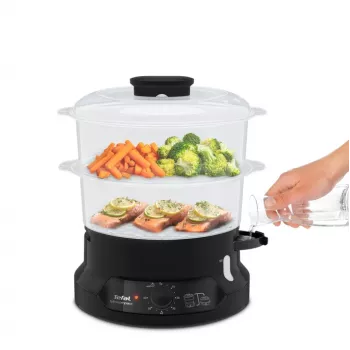 Tefal Minicompact VC139810 parný hrniec 2 košíky voľne stojaci 800 W čierna