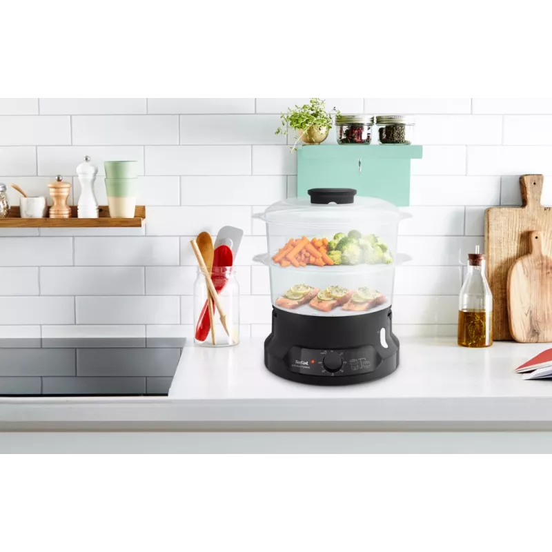 Tefal Minicompact VC139810 parný hrniec 2 košíky voľne stojaci 800 W čierna