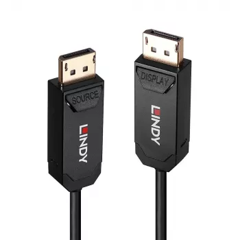 Lindy 10m Hybridný optický kábel DP 2.0 UHBR10, 10 m, DisplayPort, DisplayPort, samec, samec, 7680 x 4320 pixelov