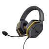 Drôtový herný headset TRUST 25784 s hlavovým mostom, 20–20 000 Hz, 1,2 m kábel, čierny/žltý