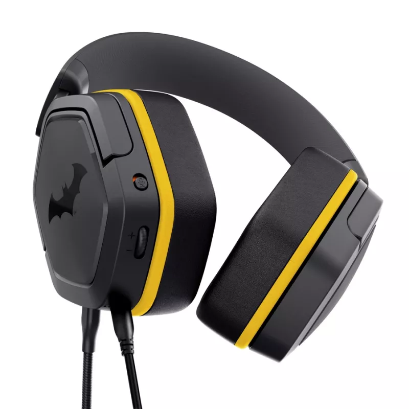 Drôtový herný headset TRUST 25784 s hlavovým mostom, 20–20 000 Hz, 1,2 m kábel, čierny/žltý