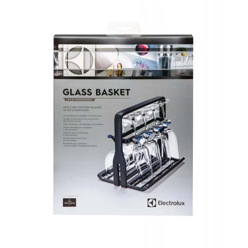 Držiak na poháre Electrolux 9029795540 — čierny, na 8 pohárov, H260×B220×T330 mm