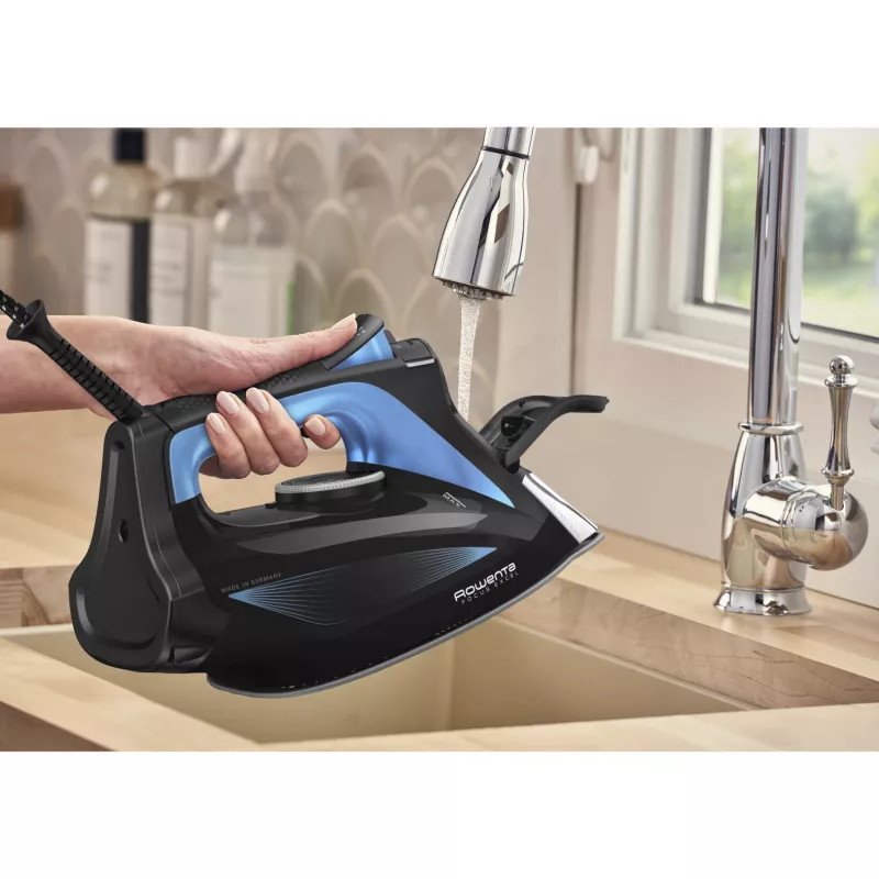 Rowenta DW5310 parná žehlička Microsteam 400 HD laserová žehliaca plocha 2700 W čierna, modrá