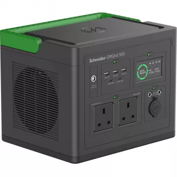 APC SE OffGrid prenosná powerstation 500 – Li-Ion batéria, LCD, 2x UK zásuvky, 3x USB-A, 2x USB-C, 3x 12V, bezdrôtová nabíjačka