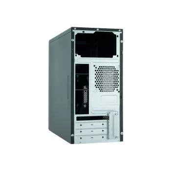 PC skriňa CHIEFTEC ATX Mini-Tower Alu Brossé SECC čierna — Micro ATX, 2×3,5