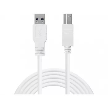 Sandberg USB 3.0 A-B kábel 1,8 m, 1,8 m, USB A, USB B, USB 3.2 Gen 1 (3.1 Gen 1), 5 Gbit/s, biely