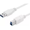 Sandberg USB 3.0 A-B kábel 1,8 m, 1,8 m, USB A, USB B, USB 3.2 Gen 1 (3.1 Gen 1), 5 Gbit/s, biely
