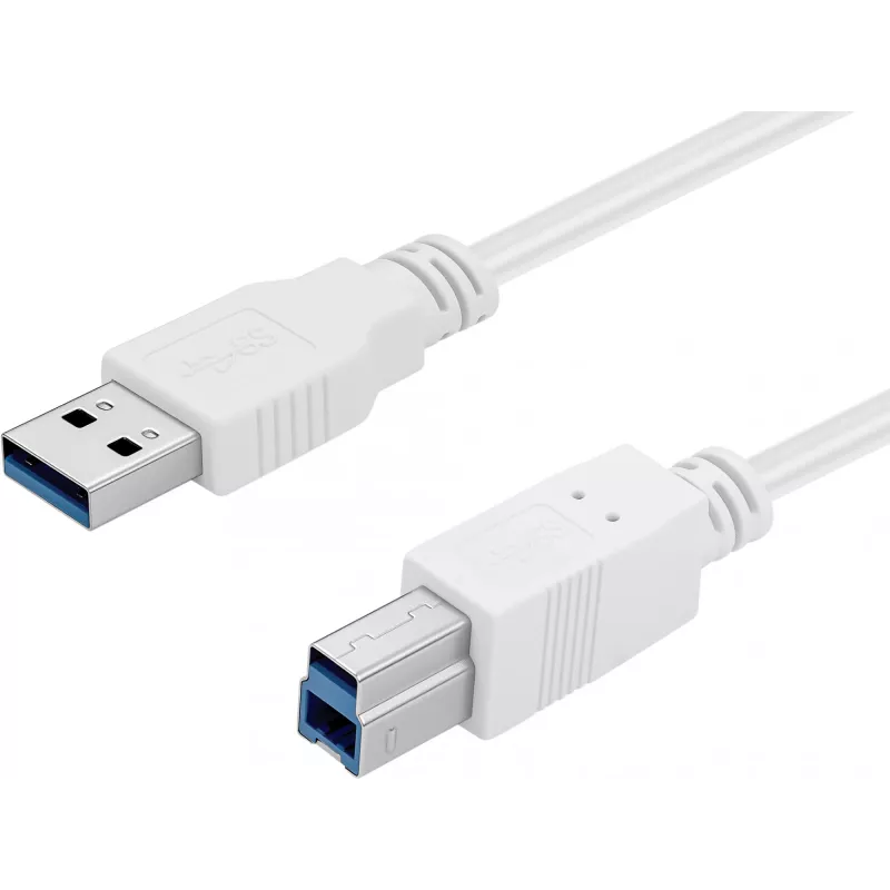 Sandberg USB 3.0 A-B kábel 1,8 m, 1,8 m, USB A, USB B, USB 3.2 Gen 1 (3.1 Gen 1), 5 Gbit/s, biely