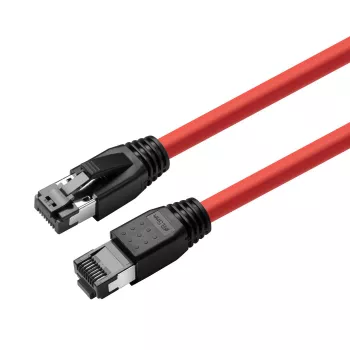 Microconnect MC-SFTP801R sieťový kábel červený 1 m Cat8.1 S/FTP (S-STP)