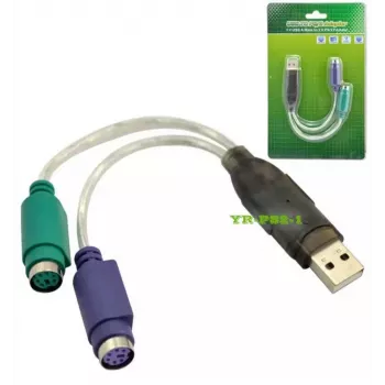Microconnect USBA2PS2 PS/2 kábel 0,3 m 2x 6-pól Mini-DIN USB A sivý