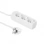 Microconnect GRU0033W predlžovací napájací kábel 3 m 3 AC zásuvky interiér biely